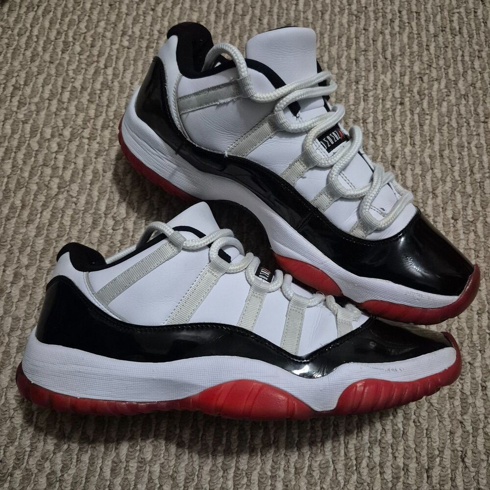 Nike Air Jordan 11 Retro Low Concord Bred GS Sneakers 528896-160 Size 12